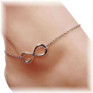 Fako Bijoux® - Enkelbandje - Infinity - Zilverkleurig