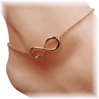 Fako Bijoux® - Enkelbandje - Infinity - Goudkleurig