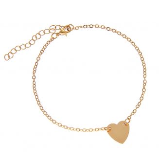 Fako Bijoux® - Enkelbandje - Hartje - Goudkleurig