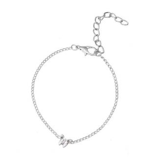 Fako Bijoux® - Enkelbandje - Vlinder - Zilverkleurig