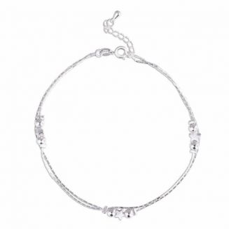 Fako Bijoux® - Enkelbandje - Ster Tussen Balletjes