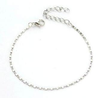 Fako Bijoux® - Enkelbandje - Ketting Fijn - Zilverkleurig