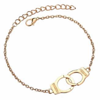 Fako Bijoux® - Enkelbandje - Enkelsieraad - Handboeien – Goudkleurig