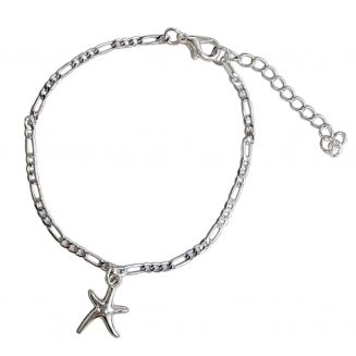 Fako Bijoux® - Enkelbandje - Enkelsieraad - Zeester – Zilverkleurig