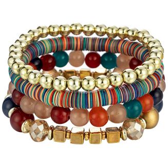 Fako Bijoux® - Armband Set - Boho - Bohemian - Katsuki - Multicolor