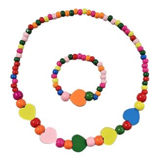 Fako Bijoux® - Kinderketting en Armband - Hartjes & Bolletjes