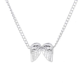 Fako Bijoux® - Ketting - Vleugels - Zilverkleurig
