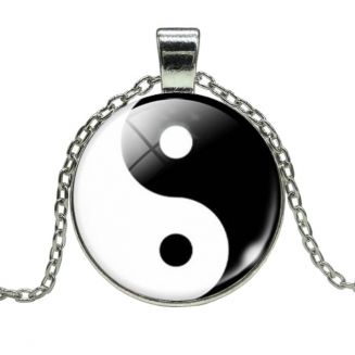Fako Bijoux® - Ketting - Cabochon - Yin Yang