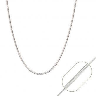 Fako Bijoux® - Ketting - Slang - 1.2mm - 50cm - Zilverkleurig