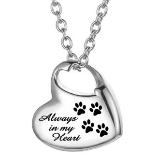 Fako Bijoux® - Ashanger / Assieraad - Uitgesneden Hart - Pootjes - RVS - Staal - Zilverkleurig