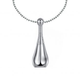 Fako Bijoux® - Ketting - Ashanger - RVS Kegel - Zilverkleurig
