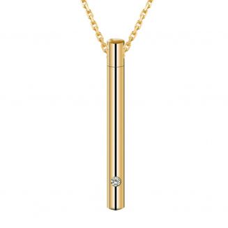 Fako Bijoux® - Ketting - Ashanger / Assieraad - Koker - Ultra - Goudkleurig