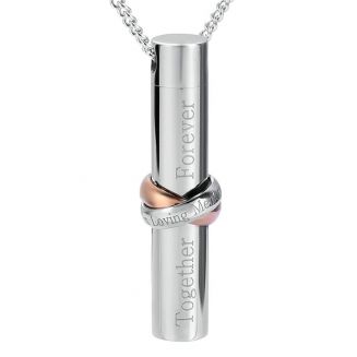 Fako Bijoux® - Ashanger / Assieraad - Cilinder - Together Forever - Zilverkleurig