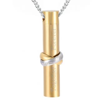 Fako Bijoux® - Ashanger / Assieraad - Cilinder - Together Forever - Goudkleurig