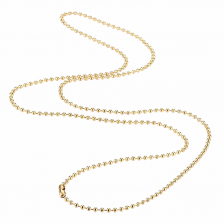 Fako Bijoux® - Bolletjes Ketting - Ball Chain - RVS - Stainless Steel - 3mm - 70cm - Goudkleurig