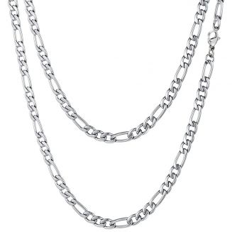 Fako Bijoux® - Schakelketting Figaro - Stainless Steel - Staal - RVS - Figaro Ketting - 5mm - 40cm - Zilverkleurig