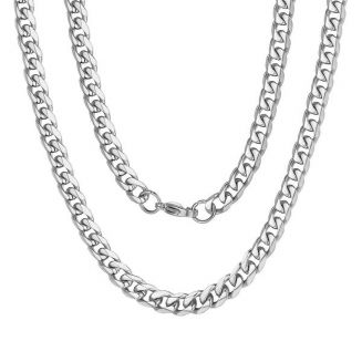 Fako Bijoux® - Schakelketting Staal - RVS - Gourmette - Cuban Link - 7.5mm - 40cm - Zilverkleurig