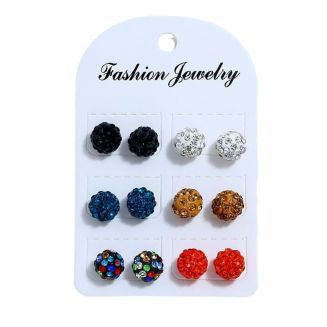 Fako Bijoux® - Oorbellen - Disco Dots - Set - 6 Paar
