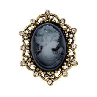 Fako Bijoux® - Broche - Retro - Corry-Anne – 39x30mm - Goudkleurig