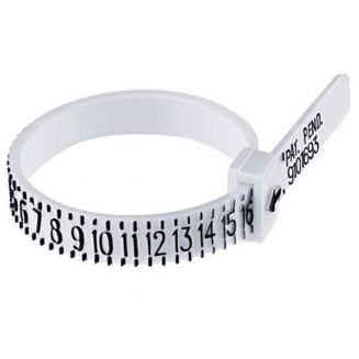 Fako Bijoux® - Ringmaat Meter - Ring Vinger Meetgereedschap - US Maatvoering - Wit