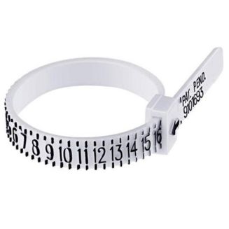 Fako Bijoux® - Ringmaat Meter - Ring Vinger Meetgereedschap - US Maatvoering - Wit