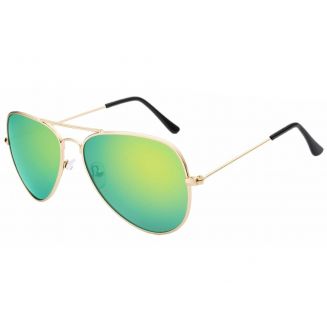 Fako Fashion® - Kinder Pilotenbril - Piloot Zonnebril - Jongens Zonnebril - Meisjes Zonnebril - Goud - Groen