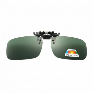Fako Fashion® - Clip On Voorzet Zonnebril - Overzet Clip-on - Polariserend - Polarized - Small - 127x35mm - Groen