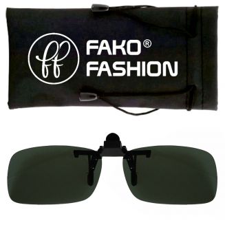 Fako Fashion® - Clip On Voorzet Zonnebril - Small - 125x33mm - Groen