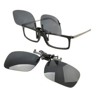 Hofftech Benson -  Clip On Voorzet Zonnebril - Overzet Clip-on - Polariserend - Polarized - Zwart