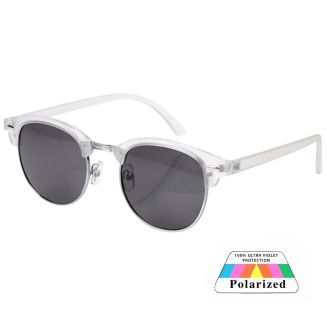 Fako Sunglasses® - Club Style Zonnebril - Polariserend - Dames - Heren - Transparant/Zilver