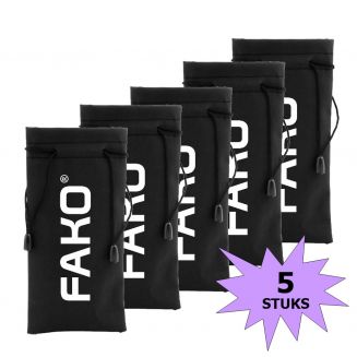 Fako® - Microvezel Brillenhoes Fako® Logo - 5 Stuks