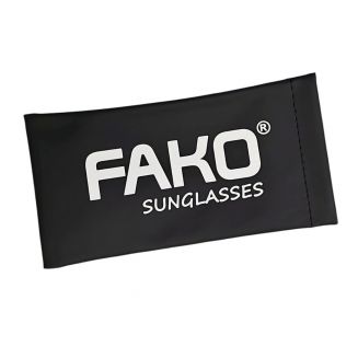 Fako Sunglasses® - Brillenkoker - Brillenhoes - Brillenetui - Zonnebril Hoes - Case - Etui - Zwart PU Leer - 18x9cm - Mat Zwart