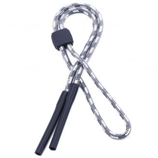 Fako Bijoux® - Universeel Verstelbaar Brillenkoord - Brilband - Nylon & Rubber - Grijs/Wit