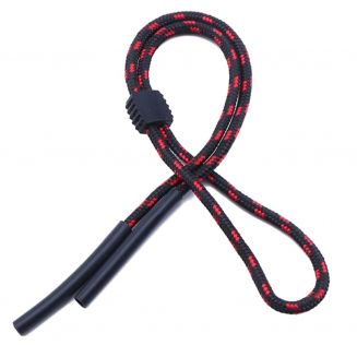Fako Bijoux® - Universeel Verstelbaar Brillenkoord - Brilband - Nylon & Rubber - Zwart/Rood