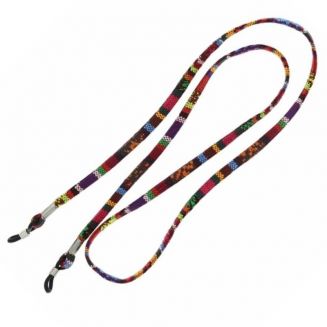 Fako Bijoux® - Brillenkoord - Inka - 70cm - Bordeaux Rood
