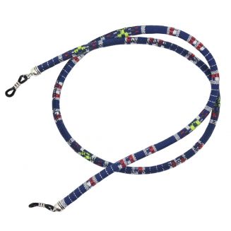 Fako Bijoux® - Brillenkoord - Bohemian - 6mm - 75cm - Donkerblauw