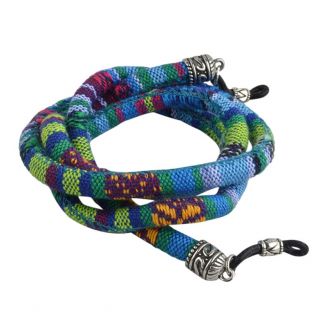 Fako Bijoux® - Brillenkoord - Boho - 6mm - 70cm - Blauw