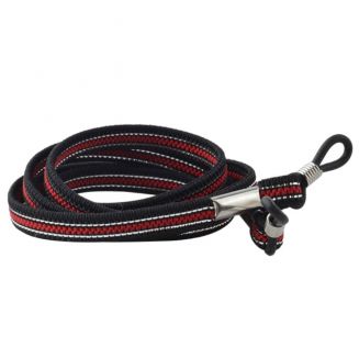 Fako Bijoux® - Brillenkoord - Elastisch - 70cm - Rood/Zwart