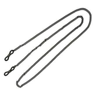 Fako Bijoux® - Brillenkoord - Schakelketting - Antraciet - 3mm - 67cm