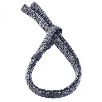 Fako Bijoux® - Elastisch Geweven Brillenkoord - Zacht Textiel - Verstelbaar Brillenkoord - Brilband - Grijs/Wit