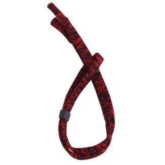 Fako Bijoux® - Elastisch Geweven Brillenkoord - Zacht Textiel - Verstelbaar Brillenkoord - Brilband - Rood/Zwart