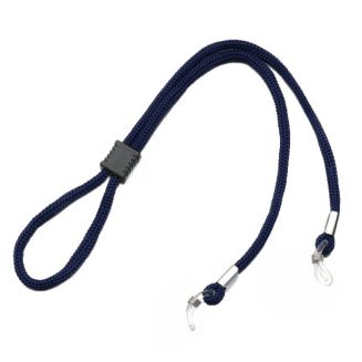 Fako Bijoux® - Nylon Brillenkoord Dik - Classic - 5mm - 66cm - Verstelbaar Brillenkoord - Brilband - Navy Blauw