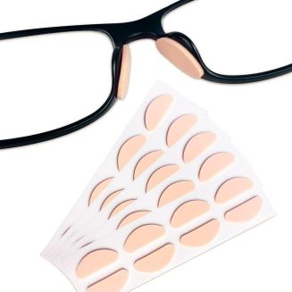 Merkloos - Soft EVA Neus Pads - Neuskussen Bril - Soft Bescherming Bril - Foam Neuspads - Anti-slip Brillenpads - 1.5mm - 19x8mm - Halfrond - Huidskleur - 20 Paar