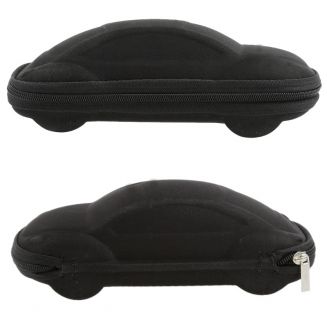 Fako Bijoux® - Brillenkoker - Auto - EVA - Met Rits - Nylon - Zwart