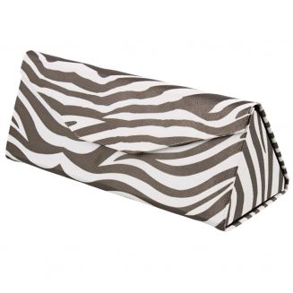 Fako Bijoux® - Brillenkoker - Opvouwbaar - 16x7x6.5cm - Zebra