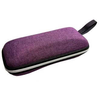 Fako Bijoux® - Brillenkoker - Hard Case - Met Rits - Canvas - Paars