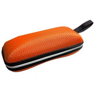 Fako Bijoux® - Brillenkoker - Hard Case - Met Rits - Ruit - Oranje