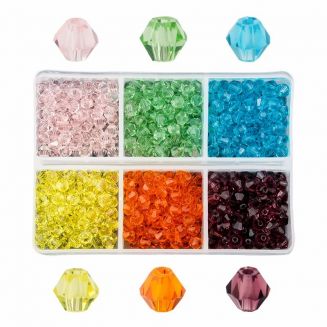 Fako Bijoux® - DIY Kralen Set - Glas Kralen Facet Geslepen - Sieraden Maken - 4mm - 600 Stuks - Macaron