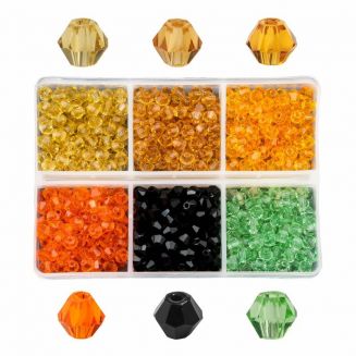 Fako Bijoux® - DIY Kralen Set - Glas Kralen Facet Geslepen - Sieraden Maken - 4mm - 600 Stuks - Zonsopkomst