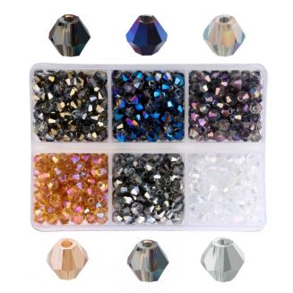 Fako Bijoux® - DIY Kralen Set - Glas Kralen Facet Geslepen - Sieraden Maken - 4mm - 600 Stuks - Shiny